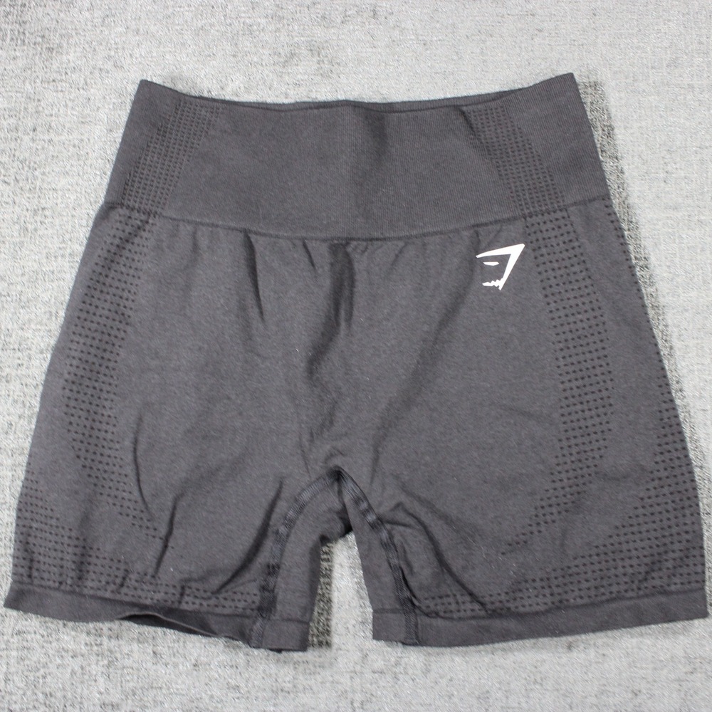 Gymshark Vital Seamless 2.0 Shorts Black Marl High Waisted Athletic Workout